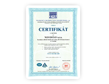 Certifikát - Novostav HK, s.r.o.